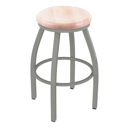 Holland Bar Stool Co 36" Swivel X-Tall Bar Stool, Nickel Finish, Nat Maple Seat 80236ANNatMpl